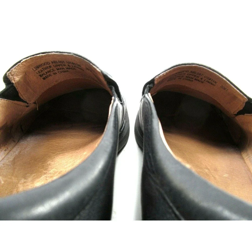 Abeo Bio System Linwood Black Leather Loafers Mens Size US 11
